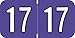 2017 Year Labels, Amerifile Compatible Series, Purple / Black, 500/Roll, 1 Roll, 3/4" x 1-1/2"