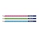 Pelikan Bleistifte-Set Silverino HB, dreikant, mit bruchstabiler Mine, pink, hellgrün, hellblau, 3 Stück