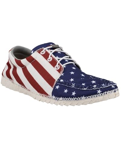 Twisted X Men's Zero-X, Moc Toe with Zero-X, Red, White, & Blue, 8.5 M