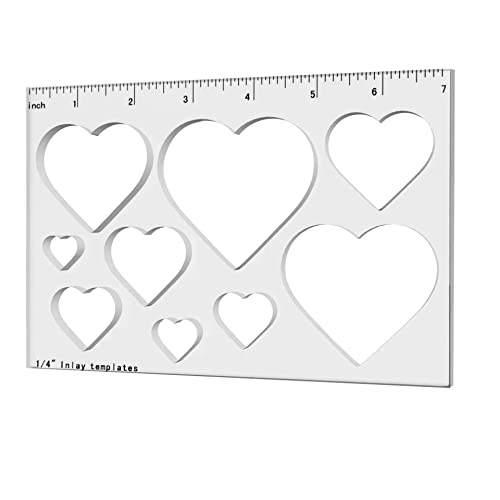 Heart Inlay Template 9-In-1(1Pc) Acrylic Router Fixture Template I Tools And Router Templates For Woodworking Decoration #TOP21
