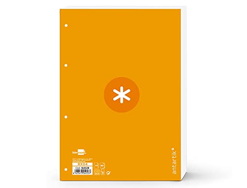 Antartik - Recambio A4 80 Hojas 90 G/M2 Cuadro 5 Mm 4 Taladros Banda Colores Mostaza En Oferta Liderpapel, Antartik, Recambio 80 Hojas De Cuadros, 90G/M2, 5 Mm, 4 Taladros, Con Banda Marco, Color Mostaza