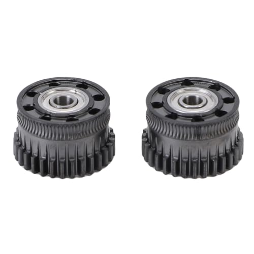 Ghzste Hardened Steel Gear DLC Coating Gears, Hardened Steel Extruder Replacements for CREALITY K2 Plus, Lightweight Des
