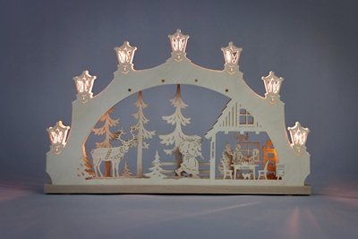 Voûte légère 7 FLG Christmas Eve Rudolphs Schatzkiste arche lumineuse bois