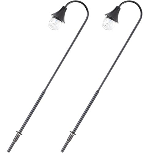 UTHCLO 2 Piezas de Lámpara de Calle Miniatura para Mesa de Arena Decoración de Jardín y Patio con Luz Cálida Accesorio DIY para Maquetas y Paisajismo