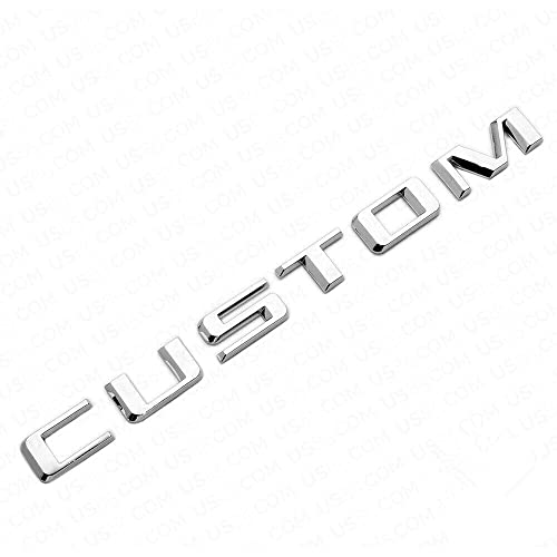 Image of 1Pc 2019-2023 Silverado 1500 Tailgate Custom Letter Logo Emblem 3D Badge Nameplate Replacement for Silverado (Chrome)