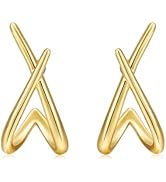 Apsvo Gold Earrings for Women Trendy,14K Gold Stud Earrings Hypoallergenic Earring for Women Gift...