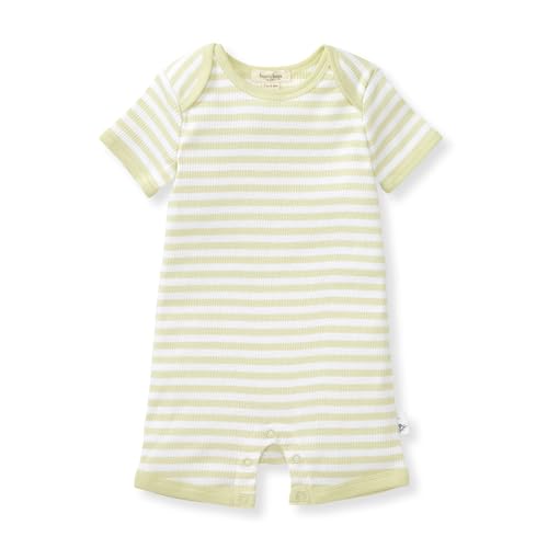 Image of Burt's Bees Baby Baby Boys' Short Sleeve Rompers, 100% Organic Cotton One-piece Coverall and Layette Set