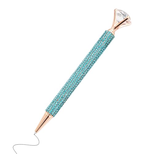 Rhinestone Pen - Bling Pens Bulk | Sparkly Push-button Ballpoint Writing Tool With Large Gem | Sparkly Rhinestone Writing Pens F