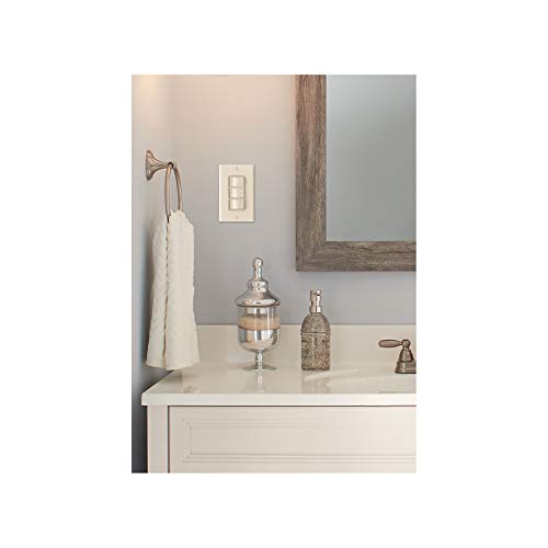 Image of Broan-NuTone P3RW Three-Rocker Switch for Bathroom Exhaust Fan, White Wall Control Knob