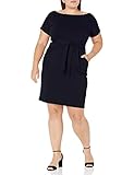 Kesujin Women's Summer Dresses for Women Work Clothes Party Bodycon Midi Knee Length Dresses for Women with Pocket (Black, Tag M (US 8-10))