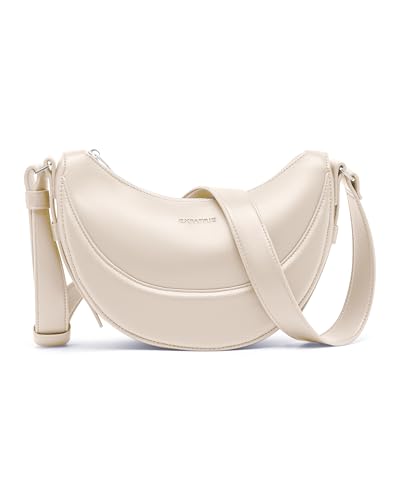Half moon bag en cuir vegan Livia, le sac à épaule idéal pour vos sorties citadines stylées