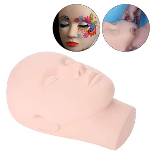 Image of Silicon Rubber Makeup Dummy l Makeup Mannequin for Practice Head Cosmetology /Makeup, Head Massage and Eye Lashes Training