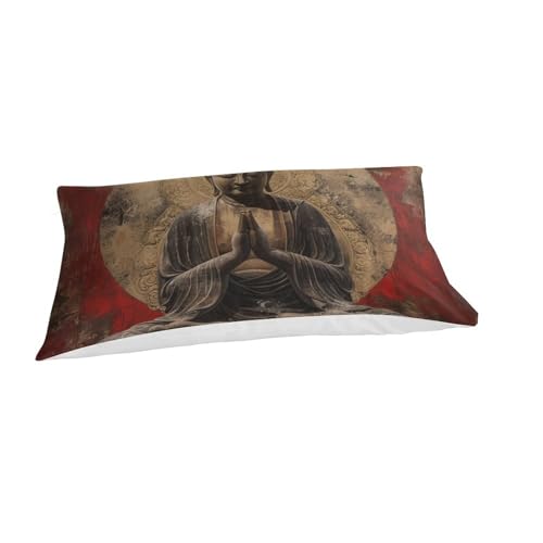 Housse de couette Bouddha avec fermeture éclair pratique pour lit simple - 3