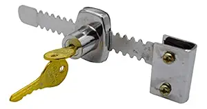 RAB Glass Lock Iron for Glass Door (Lock Glass, with 2 Antique Key) (21699)