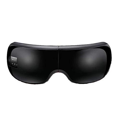 Preisvergleich Produktbild Drahtloses faltbares Augenmassagegerät, intelligentes Bluetooth-Musik-Augenpflegegerät mit Vibrations-Wärmekompresse, geeignet für Augenringe, trockene Augen, Schwellungen, Ermüdung Augen,Black