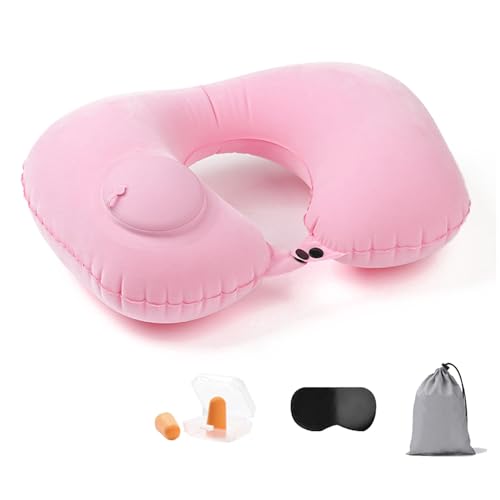 ミニマルU 旅寝工房 ネックピロー コンパクト ネックピロー U字型枕 デュアルバルブ ポータブルピロー U字型ネックピロー 空気枕 ネックピロー 手動プレス トラベルインフレータブルネックピロー 1個 植物ベルベットスタイル