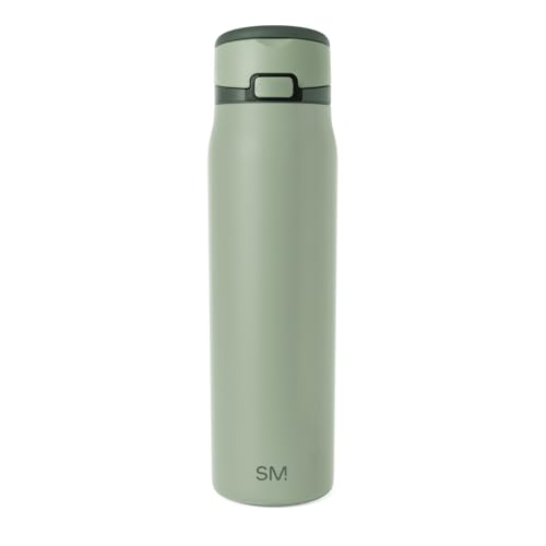 Simple Modern Mesa Loop Water Bottle with Covered Straw and Handle | 30oz Cup Holder Friendly Insulated Stainless Steel Bottles for Travel, Sports and School | Eucalyptus Mix by Simple Modern - Used condition - CA$17.57