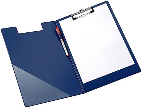Q Connect Foolscap/A4 PVC Foldover Clipboard - Blue