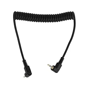 1M 2.5mm Flash Sync Cable,Male to Male Coiled Cord Flexible Telescopic Stable Without Delay Coiled Cord for Olympus Camera EM Series DSLR,Waterproof