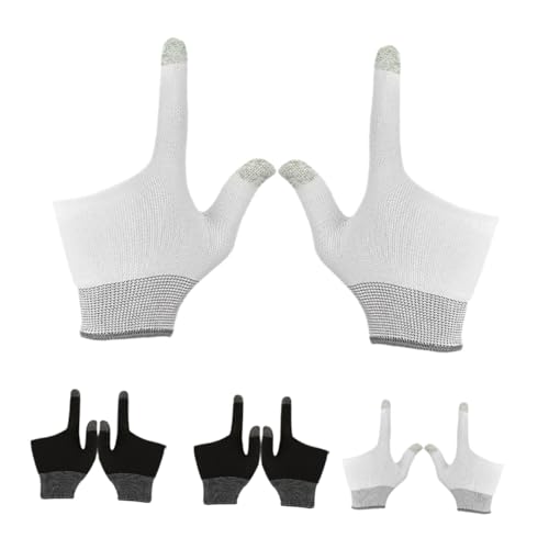 VANZACK 4 Pairs Gaming Touchscreen Gloves Graphene Fingertips for Enhanced Precision Billiards Fit for All Hand Comfortable Grip Antislip Performance for Gamers