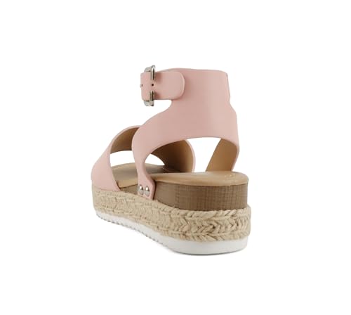 Image of Soda Little Kids /Children /Girls Topic-IIS Espadrille Flatform Wedge Open Toe Sandals