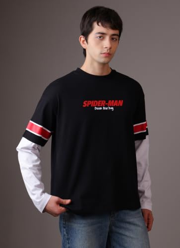 Free Authority Marvel Spider-Man Black T-Shirt - Image 3