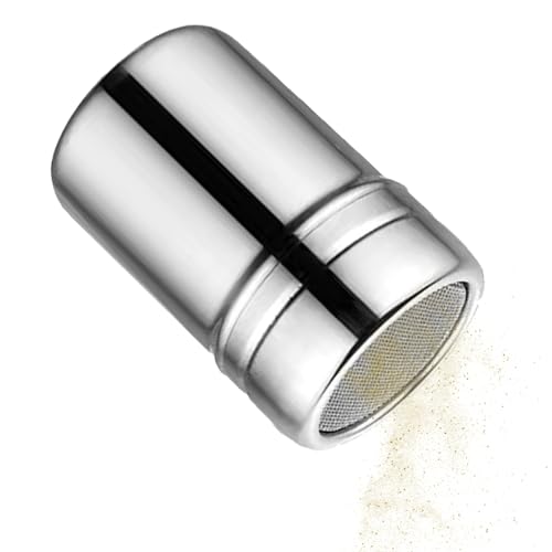 Générique Bouteille D'arrosage De Poudre, Saupoudreuse À Sucre Glace, Saupoudreuse en Acier Inoxydable, Distributeur À Cacao, Plumeau De Shaker De Poudre À Utiliser dans Les Confiseries De Cuisine