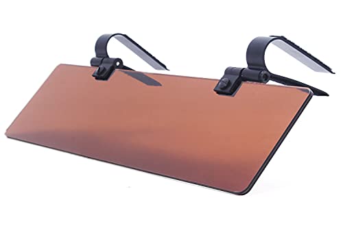 Glare Guard Amber Polarized Car Visor Extender, Automatic Anti-Glare UV400 Visor Extender Protects Glare & UV Rays, Snow Blindness, Universal 14