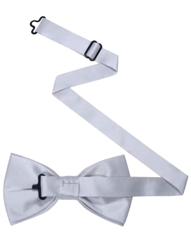 Image of JEMYGINS Solid Color Pre-tied Bow Tie Adjustable Bowtie for Men
