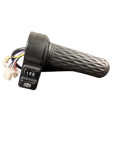 Image of Rock World Universal EV Throttle for 48v 60v 72V Compatible with Electric Scooter Ebike E-Cycles E-Rickshaw E-kit with Three Speed Mode and Parking Button 123+P