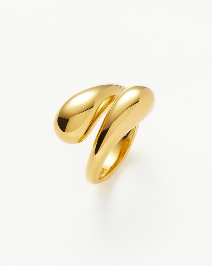 Anti-Tarnish Golden Sculpted Ring for Women – Elegant Gold Tone Statement Band, Hypoallergenic Jewelry Accessory, Perfect Birthday & Anniversary Gift-image-12