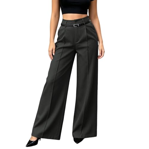 Pantalon de costume élégant en tissu fluide et coupe large