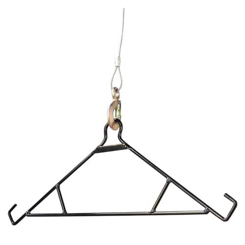 Image of HME Tri-Pod Black Steel Game Hunting Hoist | Economical & Convenient Support Stand | Up to 300 lb. Capacity, 98 inch Lift Height