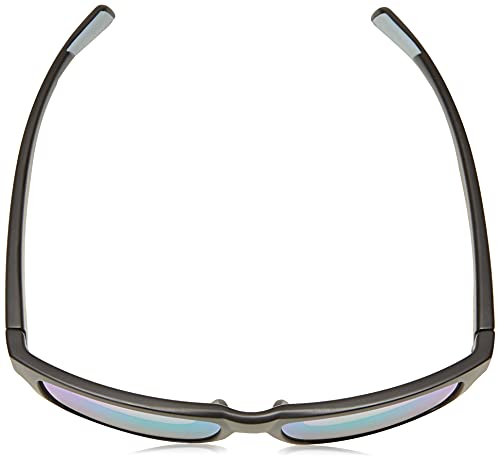 Native Eyewear Flatirons Polarized Rectangular Sunglasses, Asphalt Frame/Green Reflex, 55 Mm #TOP3