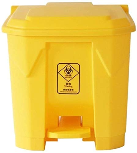 JY&WIN Garbage can Medical rubbish bin external waste container Commercial foot garbage can Commercial factory Large-scale garbage can (Size: 30L)