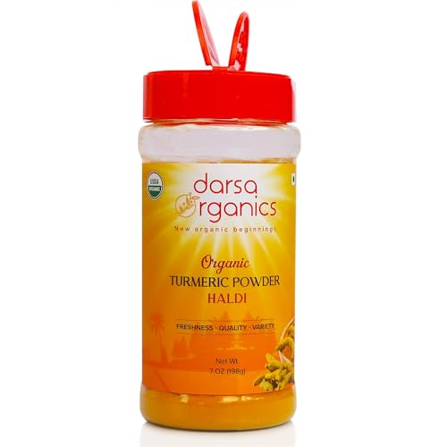 Darsa Organics Turmeric Powder 7 oz – Ground Turmeric Powder Organic for Turmeric Tea, Cooking, Curries & Smoothies, Haldi Powder, USDA, Non-GMO, BPA-Free Jar for Freshness & Easy Storage - Thumbnail 6