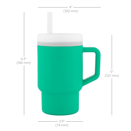Image of Infantino My 1st Tumbler - Adorable Miniature Tumbler with Leak-Resistant Straw and Toddler-Friendly Handle, Encourages Hydration, Easy to Clean, (266 ml), Alpine