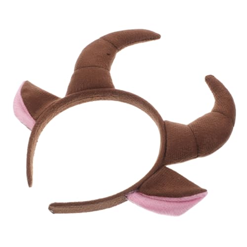 KICHOUSE Bull Horn Headband for Boys and Girls Unique Cosplay Accessory for Halloween Themed Parties Lightweight Comfortable Cow Ears Hair Decoration for Festivals and Celebrations