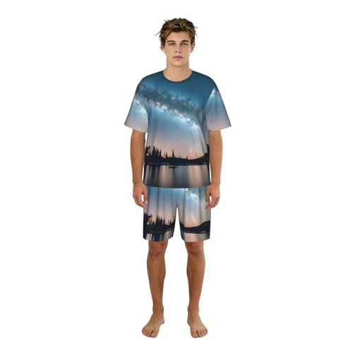Pyjama homme ciel nocturne pour des week-ends cocooning et nuits de détente