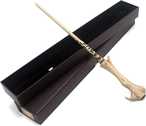 MilesMagic Light-Up Wizard Wand | Harry Potter LED Cosplay Wand 33 cm with Spell Guide, Platform Ticket & Gift Box | Halloween Magic Toy & Fan Collectible | Amazon Exclusive | (Voldemort)
