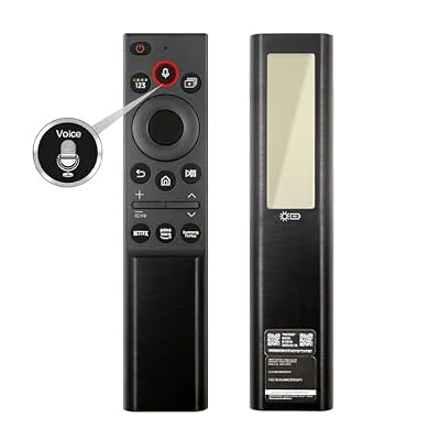 BN59-01357A TM2280F Solar Voice Remote Compatible with Samsung TVs Rechargeable Bluetooth Remote Control USB-C, Solar Charging Compatible with Frame Neo QLED Smart TV Ultra HD Series Black