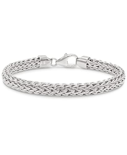 DEVATA Bali Dragon Bone Tulang Naga Chain/Borobudur Byzantine Chain/Paddy Chain 925 Sterling Silver Chain Bracelet Women Men