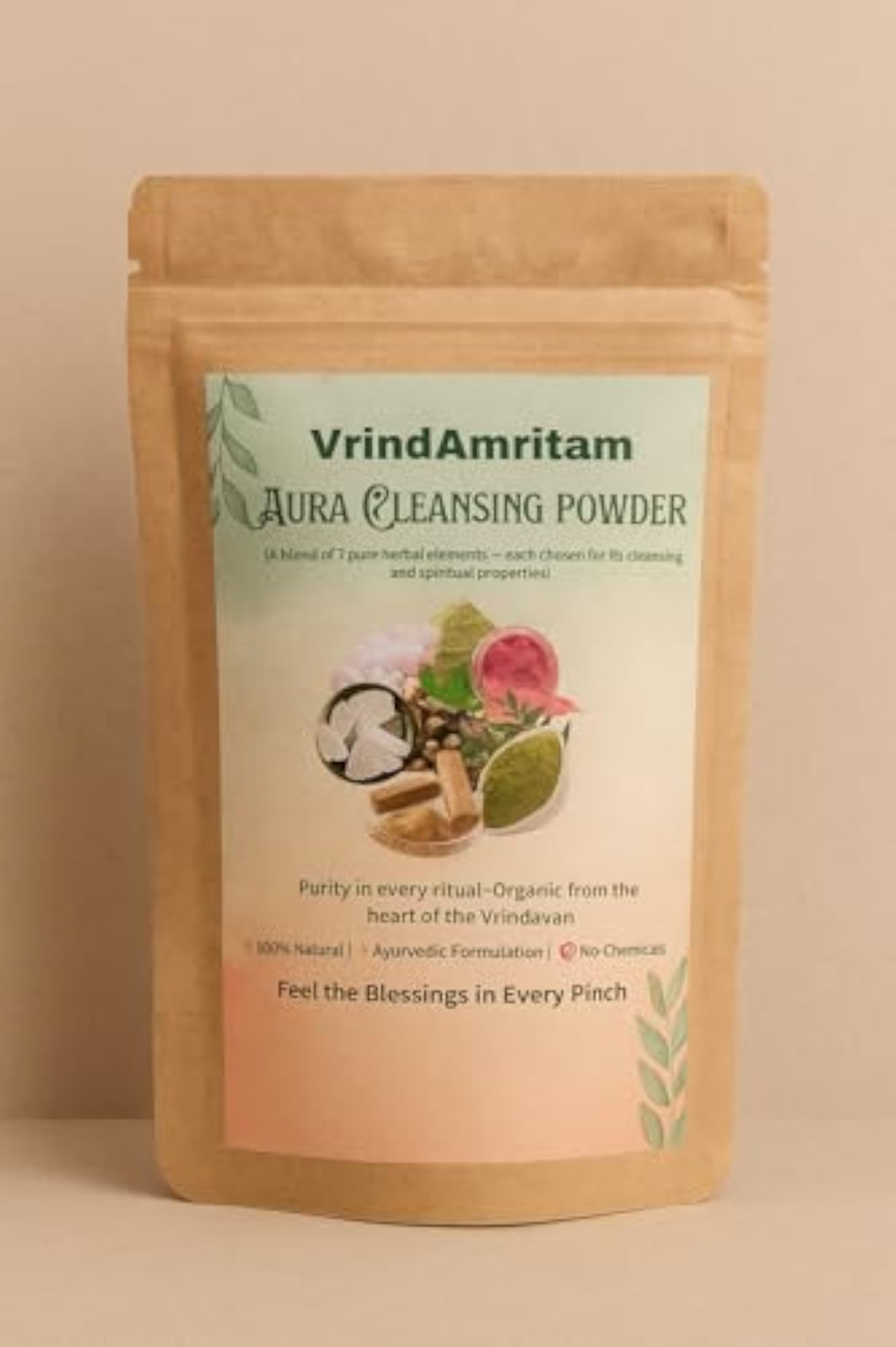 VrindAmritam Aura Cleansing Herbal Bath Powder - 100g