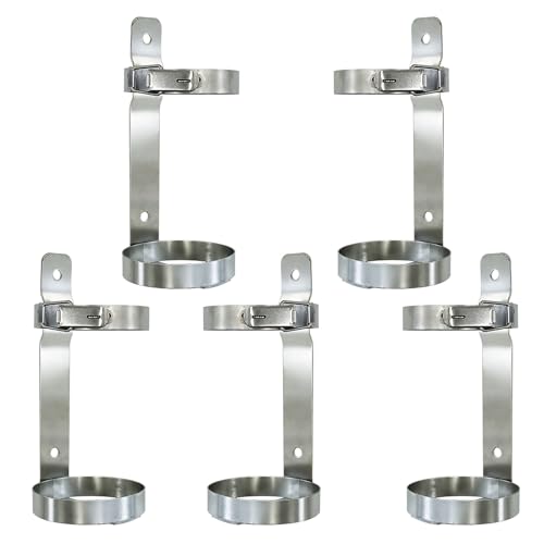 Wall Mounted Propane Tank Holder 1 2 3 4 5 Pcs, Dia 11 14 17 CM Oxygen And Acetylene Bottle Rack for Ambulances/ Hospital/ School, Lightweight Welding Gas Cylinder Bracket with Screws(5pack,Dia 14cm (