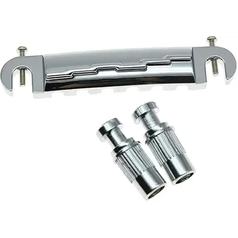 Dopro Chrome Electric Guitar Wrap Around Bridge Tailpiece for Les Paul LP Junior Cover