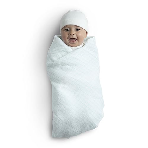 Image of Delta Children 100% Cotton Muslin Baby Receiving Blankets for Girls and Boys - 47x47 Inches (Pack of 2), Sea Life