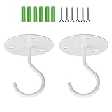 【Material de alta calidad】 Este gancho de techo de planta sólida está hecho de acero inoxidable de alta calidad, es fuerte y duradero, no se oxida fácilmente y es resistente a la corrosión. Fuerte capacidad de carga, adecuada para suspensión a largo plazo en interiores y exteriores