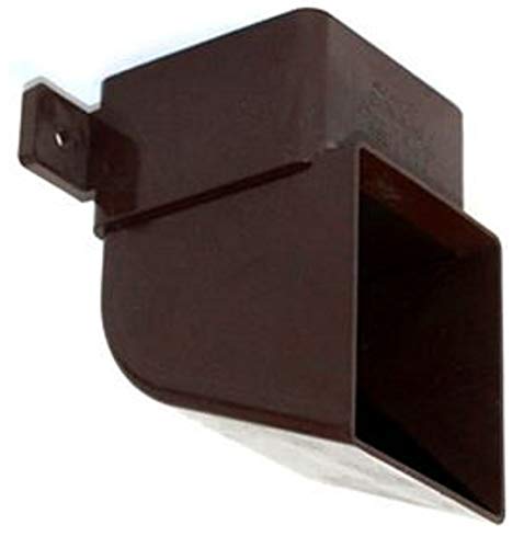 Chaussure de gouttière carrée RSE1 65mm marron avec pattes Aliaxis Marley RSE1BR