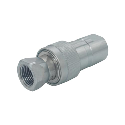Image of 2-Set 1 /2 inch Ag ISO5675 Carbon Steel Hydraulic Quick Disconnect Coupling Poppet Valve,Pioneer Type with Yellow and Browm Colour Dust Cap