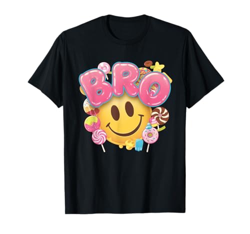 Bro One Happy Dude Birthday Outfit, Carino Candy Bubble Maglietta